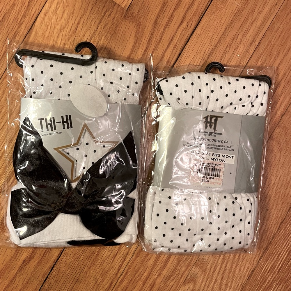 Hot Topic Polka Dot Thi-hi Tights NWT